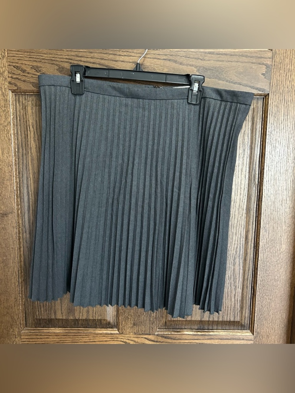 LOFT Charcoal Pleated Skirt - Midi Circle Skirt